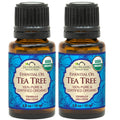 US Organic 100% Pure Tea Tree Essential Oil, Steam Distilled, USDA Certified Organic, for Hair, Skin, Scalp, Foot, Toenails, and More. Sourced from South Africa, Undiluted, Non-GMO (15 ml, 2 Pack)