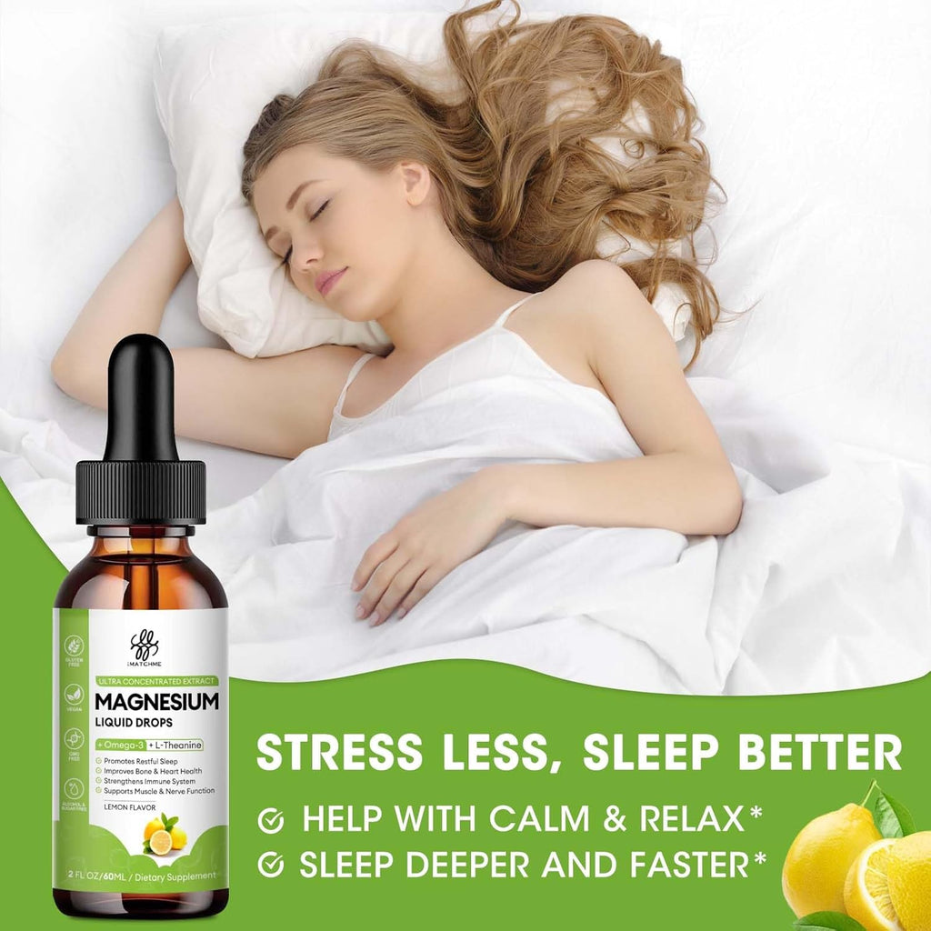 Magnesium Complex, Magnesium Glycinate, Oxide, Taurate and Citrate Liquid Drops, Lemon Flavor, 2 Fl Oz