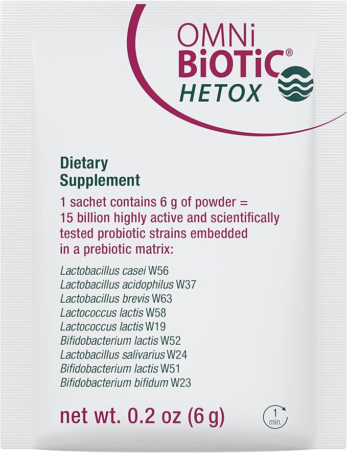 OMNi BiOTiC HETOX Probiotic Liver Detox - Bifidobacterium & Lactobacillus Probiotic Supplement - Hypoallergenic Gut-Liver Support - Non-GMO Detox Cleanse for Men and Women