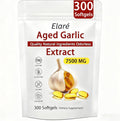 Elare Aged Garlic Extract – 300 Count 7500mg Odorless Organic Garlic Supplement for Heart & Immune Support – Vegetarian, Non-GMO, All-Natural Softgels, 2-Year Matured for Antioxidant Wellness