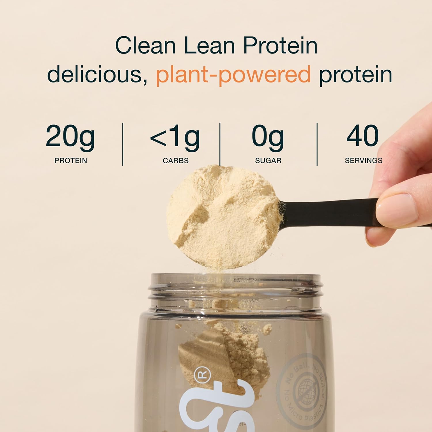 Nuzest - Pea Protein Powder - Clean Lean Protein, Premium Vegan Plant Based Protein Powder, Dairy Free, Gluten Free, GMO Free, Protein Shake, Smooth Vanilla, 40 Servings, 2.2 lb