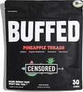 Energy Powder Stick Packs, Drink Mix | Clean, Healthy Boost Packets | 150mg Caffeine + Hydration | Nootropics, Organic Mushrooms, B-Vitamins, Electrolytes | 30 Pack-Pineapple Thrash