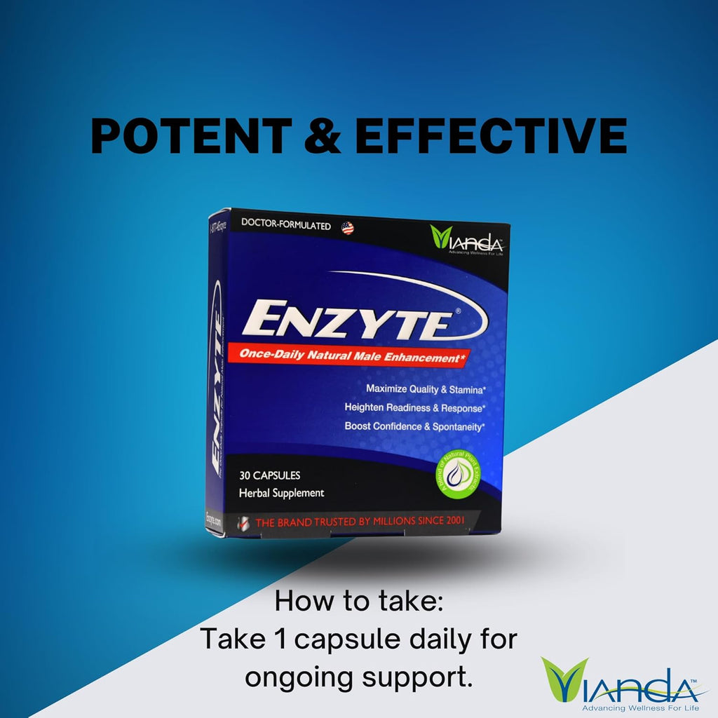 Enzyte® Natural Male Enhancement Bundle for Quality and Stamina with Asian Ginseng, Ginkgo Biloba, Grape Seed Extract, Horny Goat Weed - 8 Pack Bundle