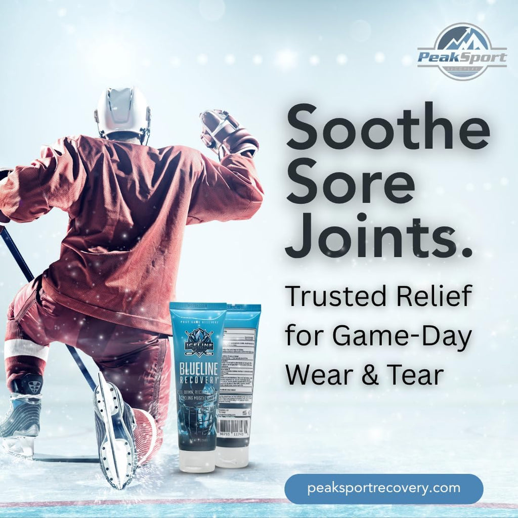 Blueline Recovery Cooling Gel - Menthol Muscle Pain Relief Cream for Athletes - Post-Workout & Joint Recovery - Fast-Acting 3 oz - Made in USA