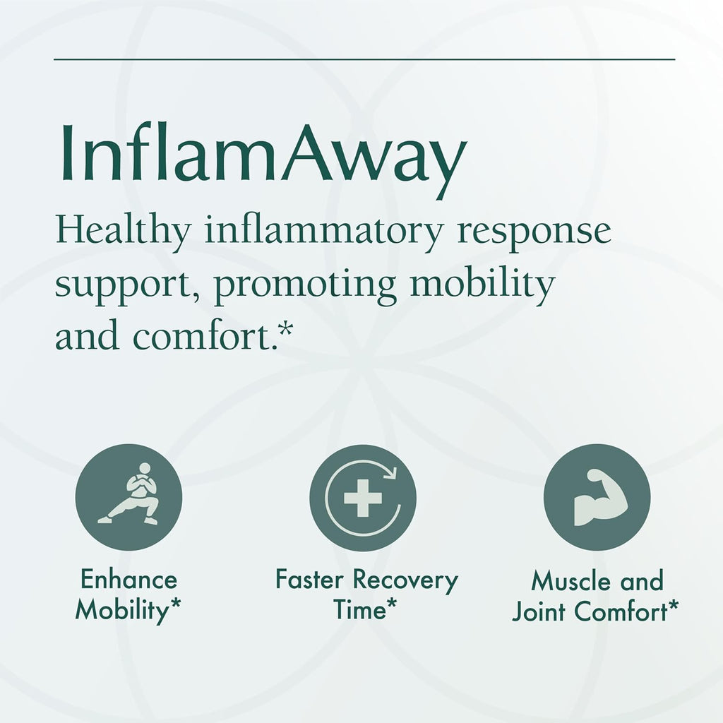 Natura Health Products InflamAway Supplement - Modulate a Healthy Inflammatory Response - Featuring Boswellia Serrata, Bromelain, Ginger, Black Pepper (BioPerine) and Chinese Skullcap (90 Capsules)