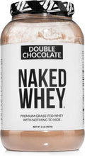 NAKED Whey Double Chocolate Grass Fed Whey Protein Powder, No GMO, No Soy, and Gluten Free. Nothing Artificial, Aid Growth and Recovery - 21 Servings