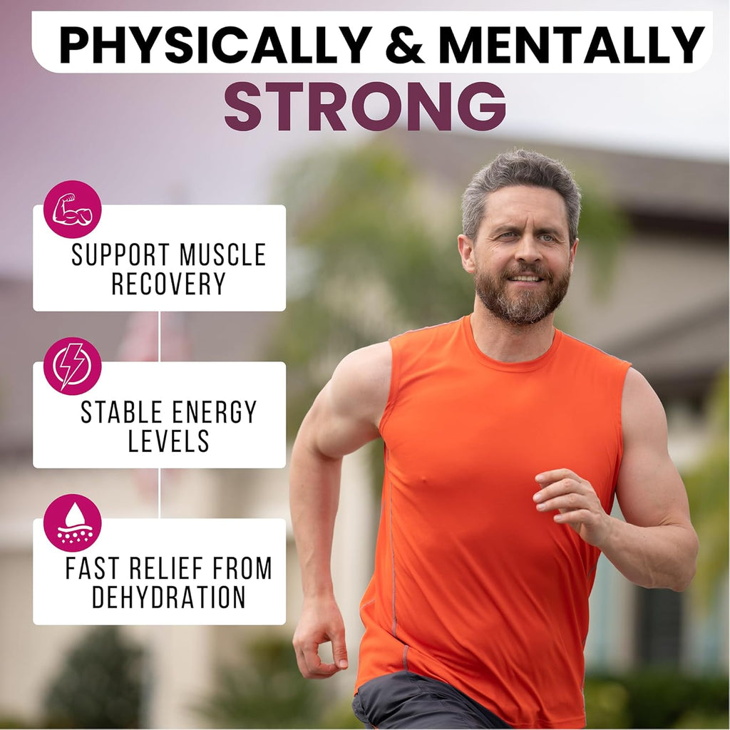 PowderVitamin Electrolytes Powder Plus (20 Servings) Black Tea Hibiscus Electrolyte Powder Keto, Sugar Free, Pink Himalayan Salt,1000mg Potassium,120mg Calcium,120mg Magnesium, Hydration Powder