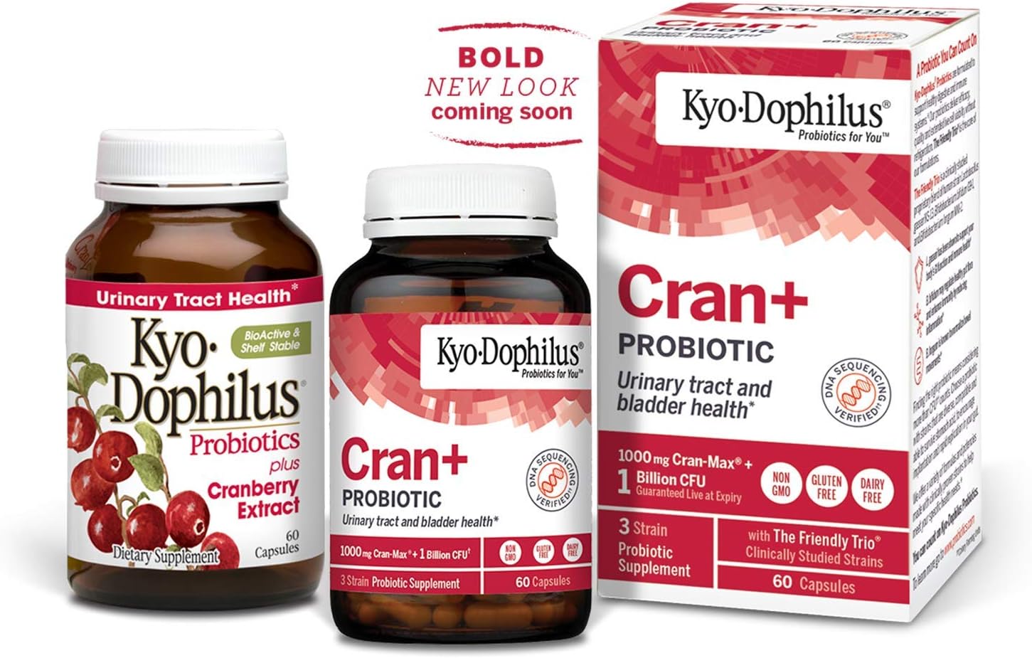 Kyo-Dophilus Cran+ Probiotic, Urinary Tract and Bladder Health*, 60 Capsules