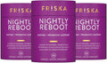 FRISKA Nightly Reboot Enzyme and Probiotics Supplement, Promotes Better Digestion and Sleep, Supports Gut Health for Men and Women, Melatonin, Chamomile, 90 Capsules
