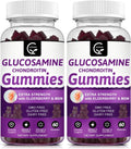 Glucosamine Chondroitin Gummies with MSM & Elderberry Extra Strength - Flexibility Support, Antioxidant Immune Support Supplement for Adults, Men & Women - 60 Chondroitin Gummies (2 Pack)