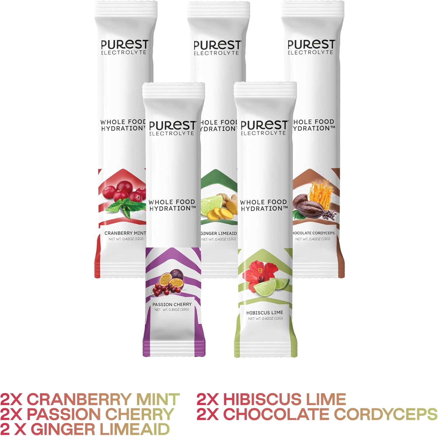 Purest Electrolyte Variety Pack – Whole Food Hydration - Organic Freeze-Dried Fruits and Solar Sea Salts for Ultimate Electrolyte Balance