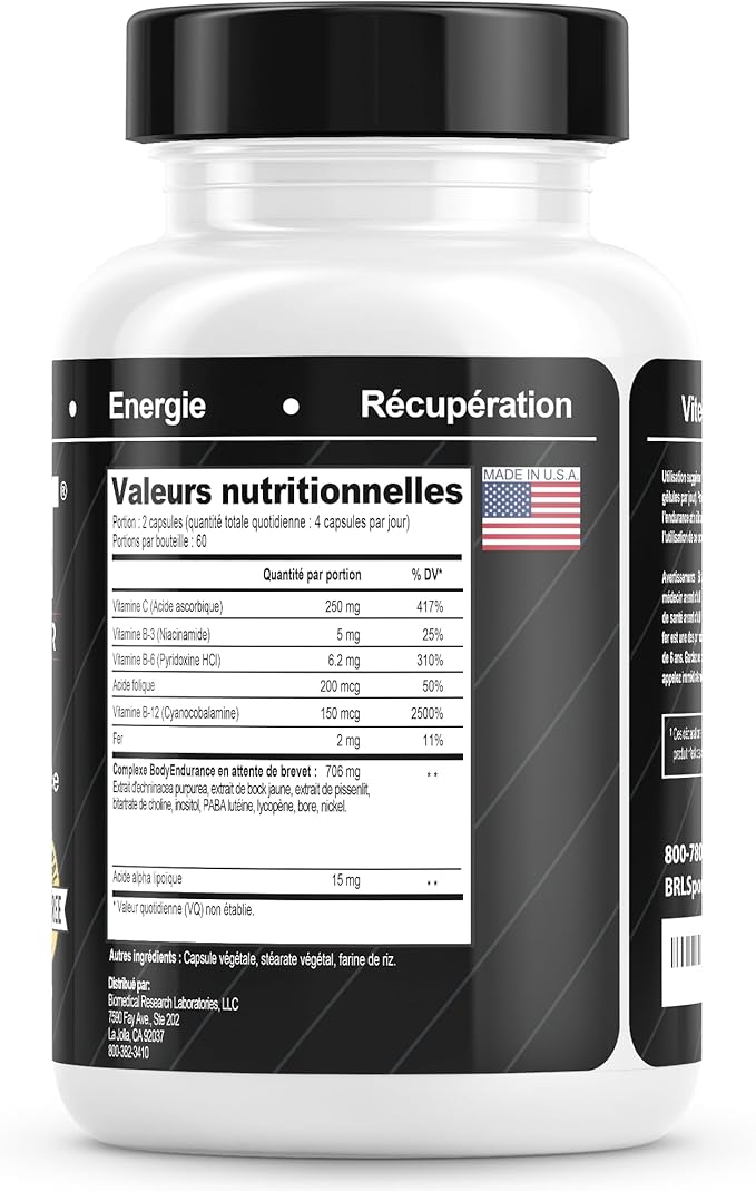 Natural Blood Builder Iron Supplement. RBC Support Made in USA with Echinacea & Dandelion Root helping VO2 Max, Energy, Endurance (1-Pack)