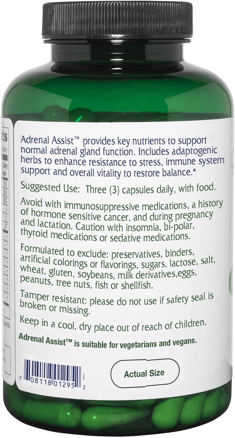Vitanica Adrenal Assist, Adrenal Support, Vegan, 180 Count