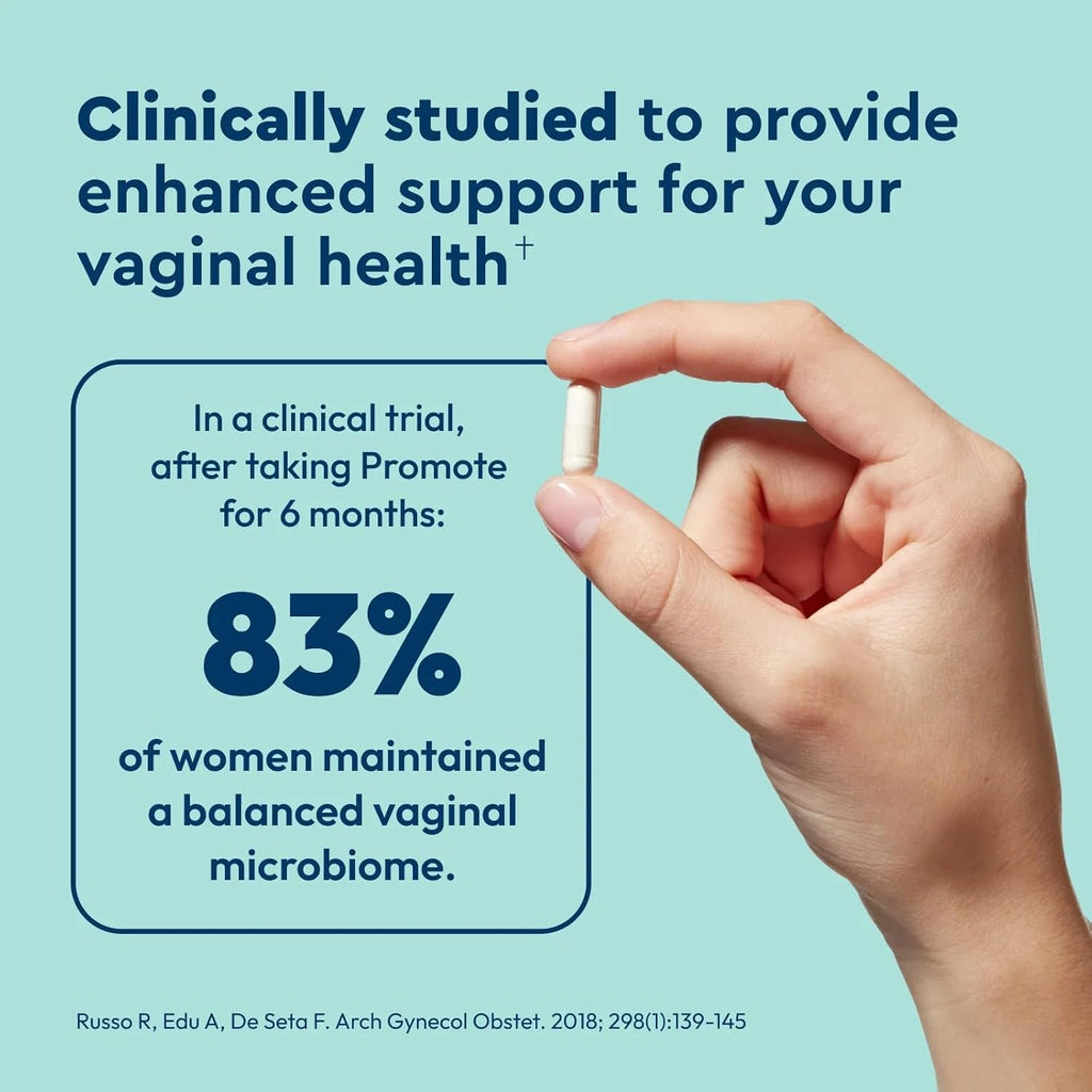 Uqora Promote - Support Vaginal Health* - Probiotic for Women with Lactoferrin, Lactobacillus Acidophilus & Lacticaseibacillus Rhamnosus - Vaginal Probiotics - Gluten-Free - 30 Capsules (2 Pack)