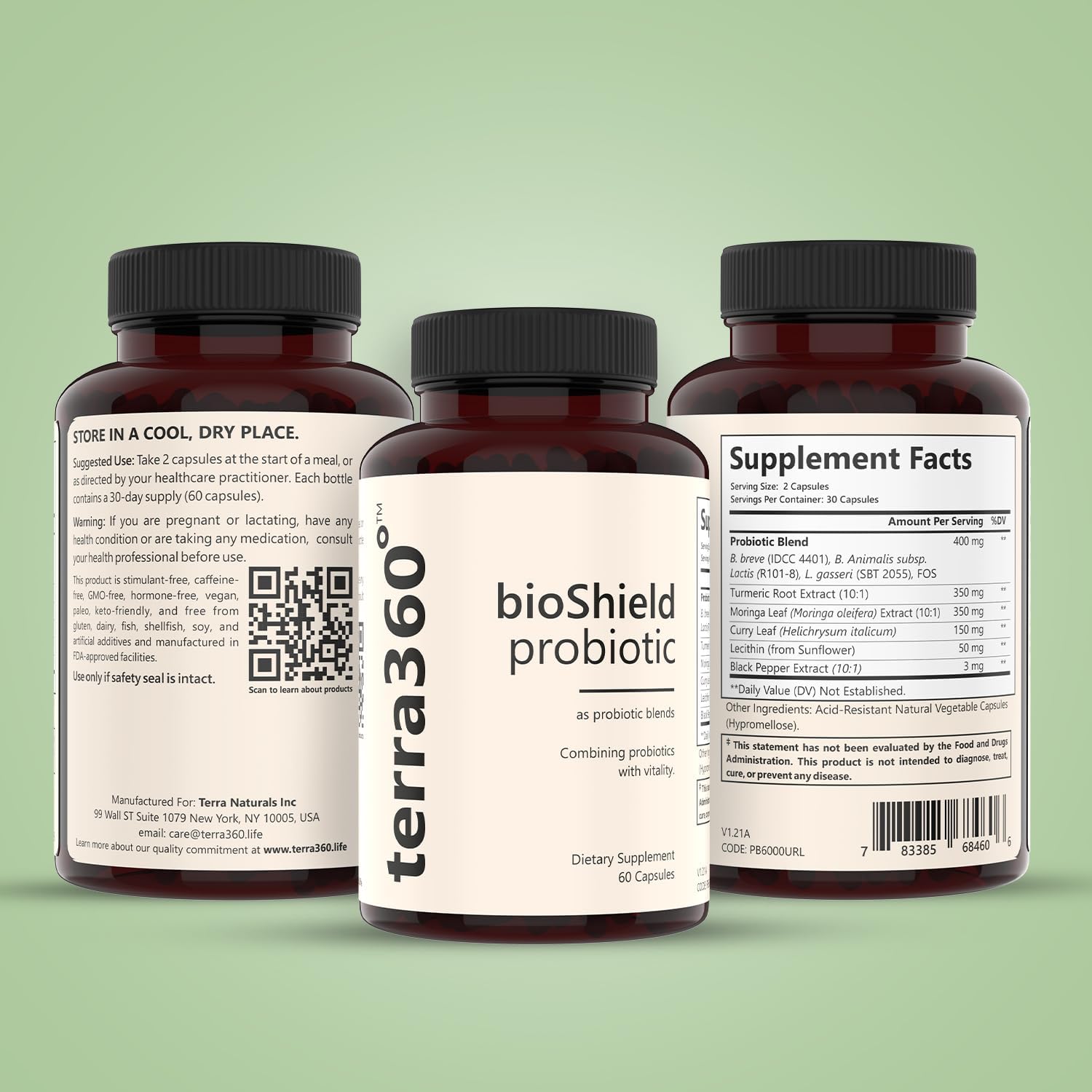 BioShield Probiotic for Women – Menopause, Digestive Health, Joint Comfort, Immune Support, and Body Balance – Multi-Benefit with Turmeric, Curry Leaf & Moringa - 60 Capsules