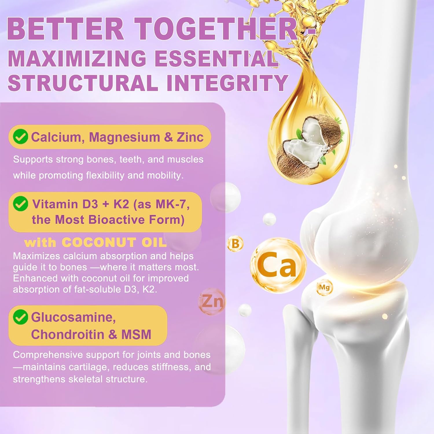 Sugar Free Calcium Magnesium Zinc Gummies for Women Men, 19-in-1 Ultimate Absorption Calcium 1200 mg with Vitamin D3 K2 w/Boron, B6, Ashwagandha, for Bone, Teeth, Immune, Joint, Calm, Vegan