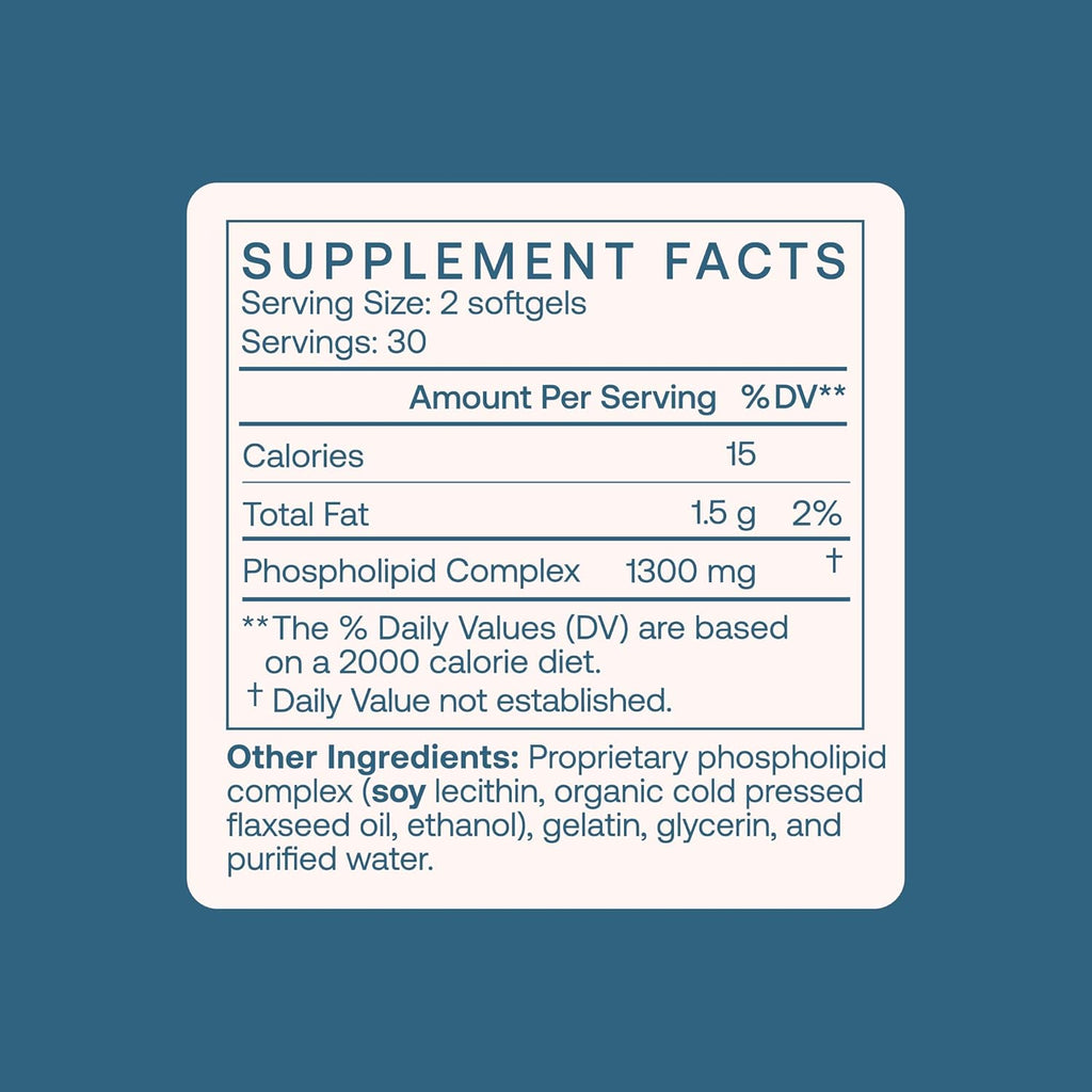 BodyBio PC - Phosphatidylcholine for Brain Health, Mental Clarity, Cognitive Function, Cellular Repair & Healthy Aging, Phospholipid Complex Supplement for Gentle Daily Detox