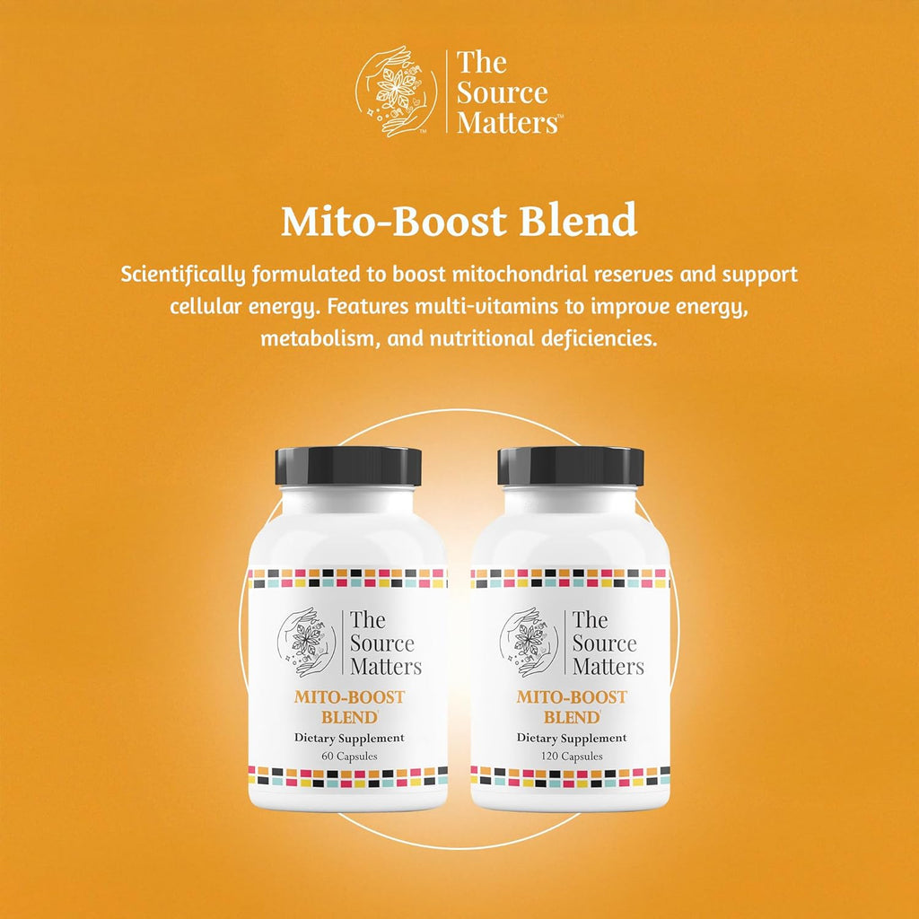 Mito-Boost Blend Dietary Supplement | Cellular Energy and Anti-Aging, Nutrient Daily Support with Antioxidants, Detox Pathway Management, Immune System Maintenance (60 Capsules)
