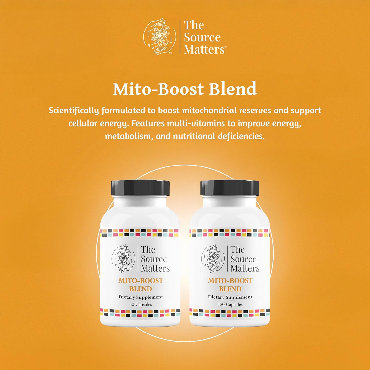 Mito-Boost Blend Dietary Supplement | Cellular Energy and Anti-Aging, Nutrient Daily Support with Antioxidants, Detox Pathway Management, Immune System Maintenance (60 Capsules)
