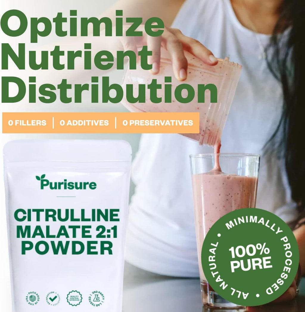 L Citrulline Malate 2:1 Powder, 1 kg, Supplement and Nitrate for Strength Performance and Energy, Pre-Workout L Arginine L Citrulline Supplement Powder, 334 Servings