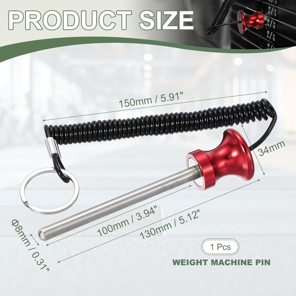 Weight Stack Pin, Weight Gym Pin Strength Training Equipment Replacement with Pull Rope for Home Gym Club