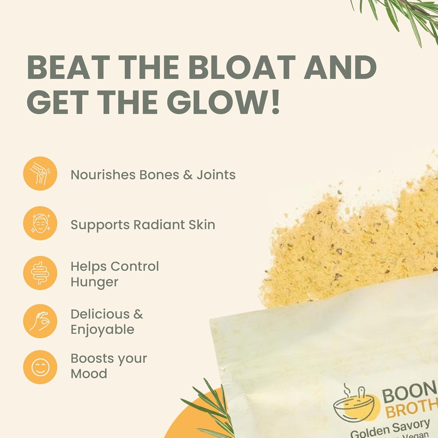Boon Broth - 14-Day Gut Reset Kit with 30 Recipe Guide - Plant-Based Soup Powder with 72 Trace Minerals - Supports Bones, Joints, & Skin - Vegan-Friendly, Quick & Easy - 5 Bags (4 oz Each)