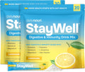 Nouri Daily StayWell Digestive & Immunity Drink Mix | Gut Health, Digestion & Bloating Relief | Probiotics, Prebiotics, Colostrum, L-Glutamine, Magnesium, Zinc, Vitamins | 30 Stick Packs (Pack of 2)