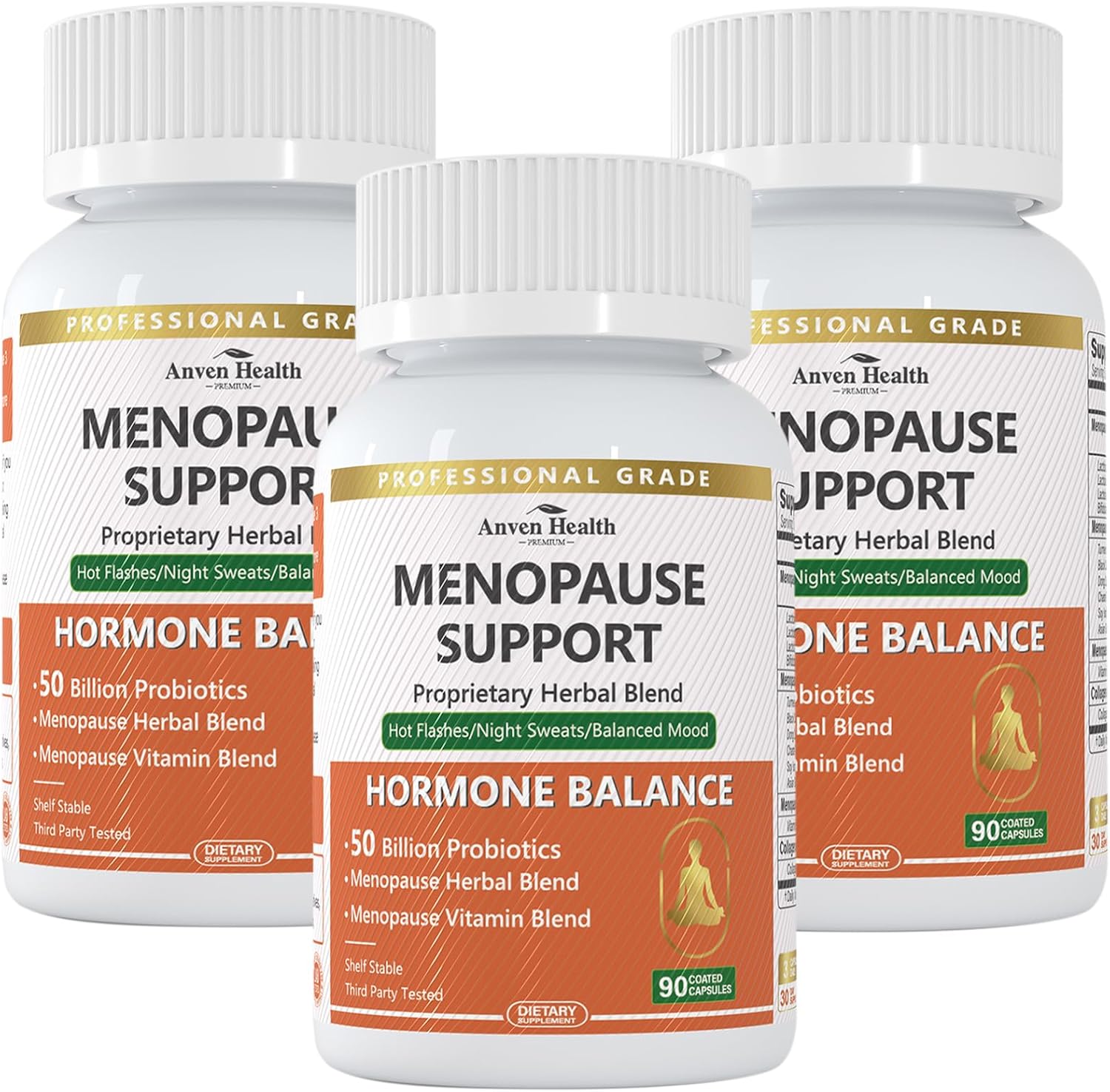 Menopause Supplements for Women,Vitamin D3 & B6,Menopause Probiotics Relief, Supports Hot Flashes, Night Sweats, Bloating & Gut Health with Herbs, Collagen Peptides | 270 Veggie Caps