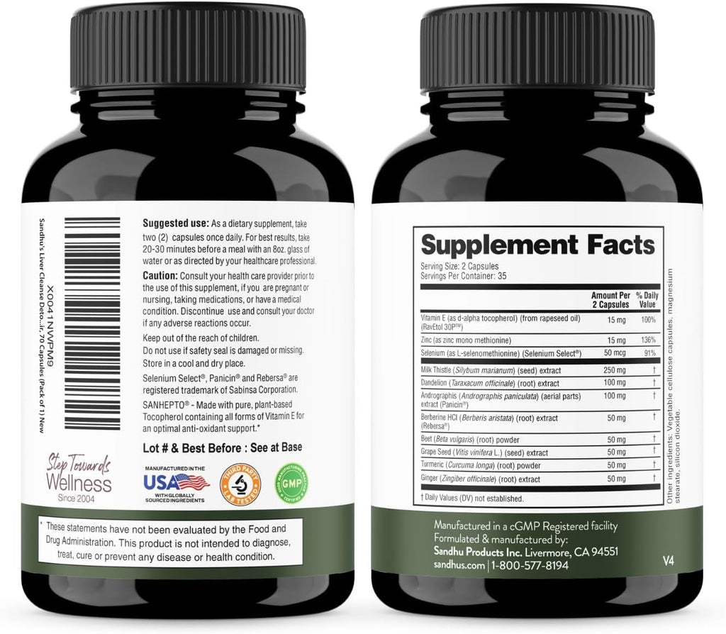 Sandhu's Liver Detox & Kidney Support Combo | Supports Liver, Kidney & Urinary Tract Health