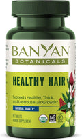 Banyan Botanicals Healthy Hair Tablets – Organic Hair Supplement with Amla & Bhringaraj – Ayurvedic Hair Care for Healthy, Thick & Lustrous Hair* – 90 Tablets – Non GMO Sustainably Sourced Vegan