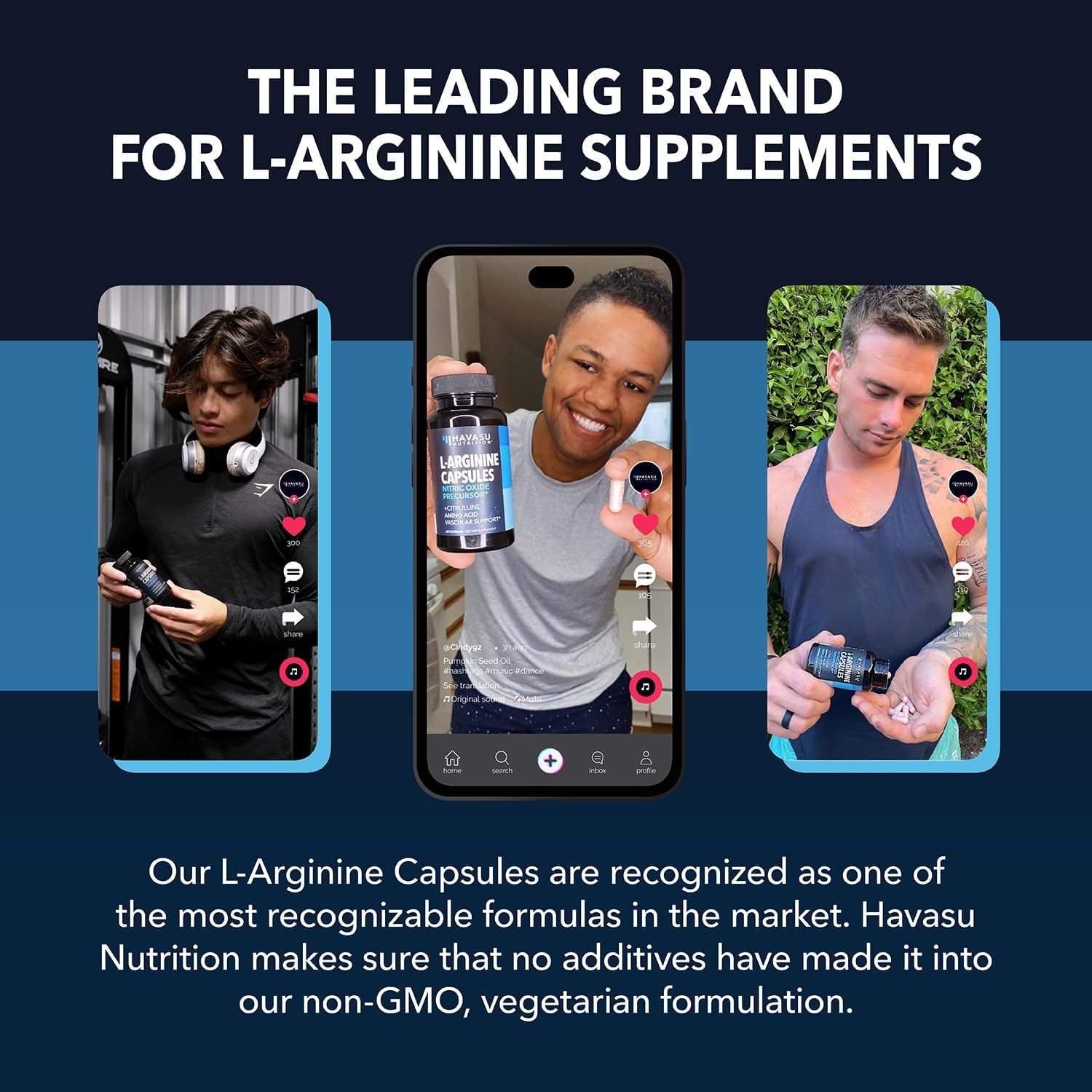 L-Arginine Capsules with L-Citrulline - Nitric Oxide Supplement - L Arginine and L Citrulline Blend - 60 Count - Vegan, Non-GMO Capsules for Performance, Endurance and Muscle Support - 1 Month Supply