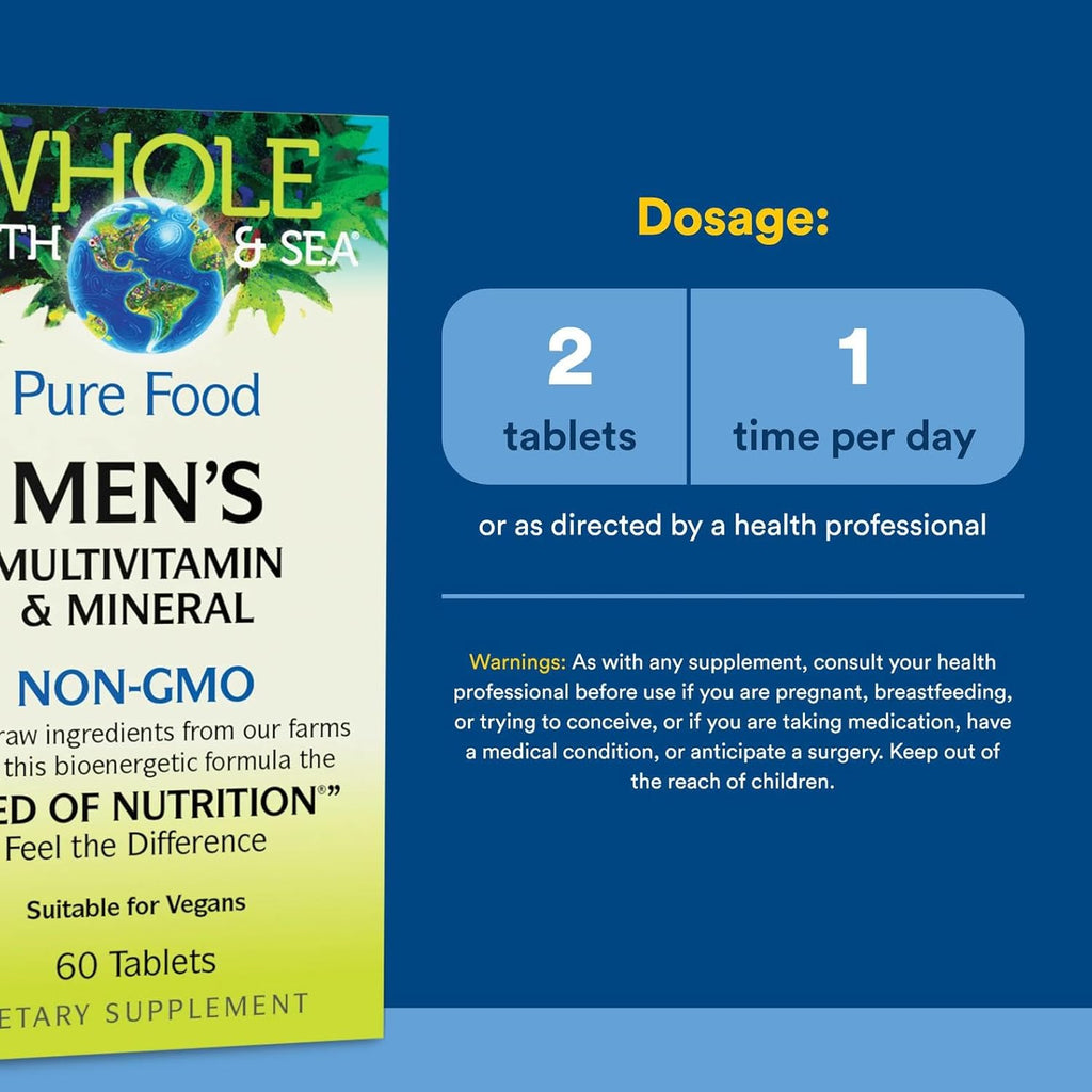 Natural Factors, Men's Multivitamin & Mineral, 1 Serving Contains Nutrition Equivalent to ½ lb of Veggies, 60 Tablets