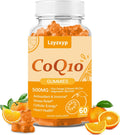 CoQ10 Oranges Gummies 500mg-3X Better Absorption Coenzyme Q10 Supplements - Plus Omega-3, Magnesium, Vitamin B3 & Zinc for Heart Health, Cellular Energy & Antioxidant, Vegan, Non-GMO 60 Ct (1)