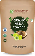 Pure Nutrition Organic Amla Powder 8 OZ (227 Grams) | Certified USDA Organic | Indian Gooseberry is a Natural Source of Vitamin C, Supports Immunity, Skin and Hair Health | NON GMO | Gluten Free