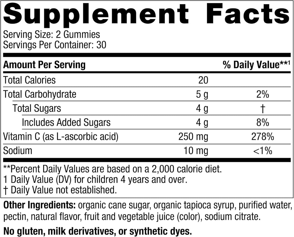 Nordic Naturals Kids Vitamin C Gummies - Tangy Tangerine - 60 Gummies - Vegan Vitamin C Supplement - Children’s Immunity and Antioxidant Support - 250 mg per Serving - 30 Servings