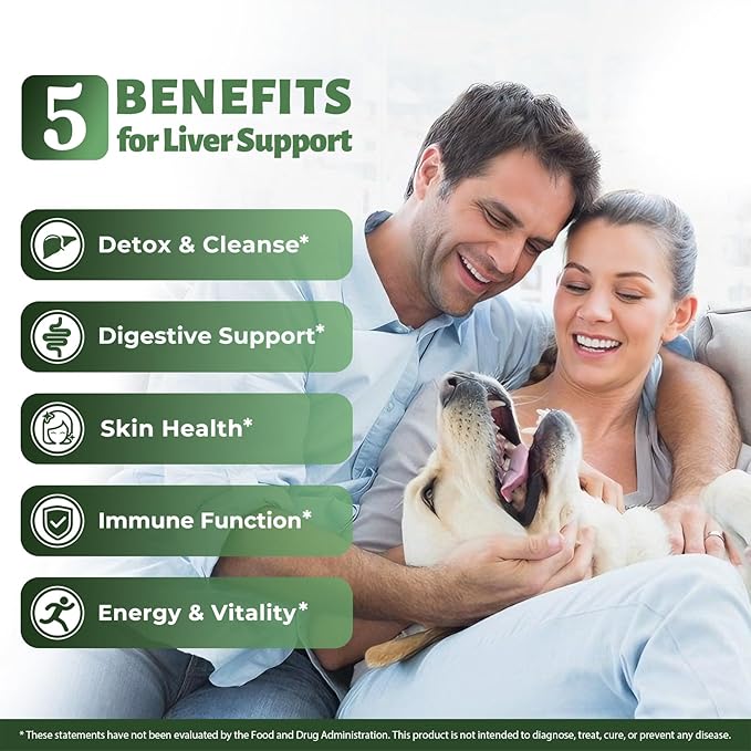 Milk Thistle, Liver Support Supplement, Silymarin,with NAC, ALA, Turmeric, Artichoke and Dandelion, for Liver Detox, Cleanse, Liver Health Support, Gluten Free Non-GMO 360 Capsules