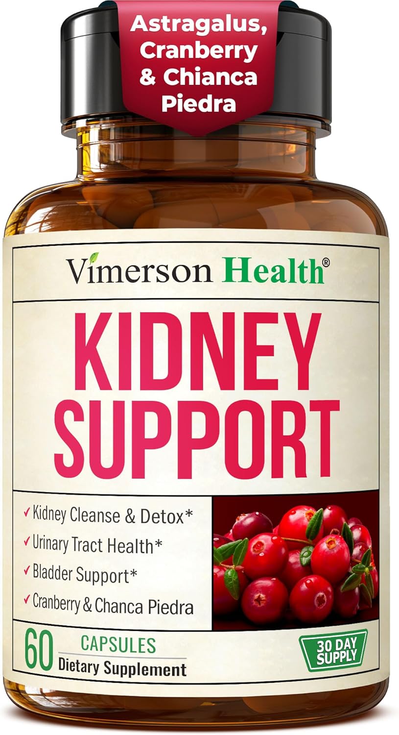 Ultra Kidney Cleanse Detox & Repair with Astragalus Root, Chanca Piedra, Cranberry Extract 30% & Stinging Nettle – Kidney Support Supplement for Bladder & Urinary Tract Health, 60 Cranberry Pills