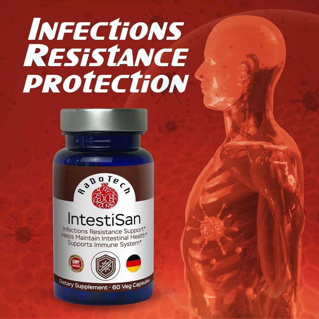 IntestiSan, Olive Leaf Extract with PAU D’Arco, Immune Support Supplement for Intestinal Health and Resilience, Natural Immune Support Formula for Total Wellness, GMP (60 Count (Pack of 3))