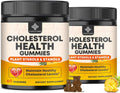 Cholesterol Supplements Gummies, Support Healthy Cholesterol Levels with 1200mg Plant Sterols & Stanols, Bergamot Orange Extract, Red Yeast Rice for Women & Men, Pineapple Flavor, 60 Counts (2 Pack)