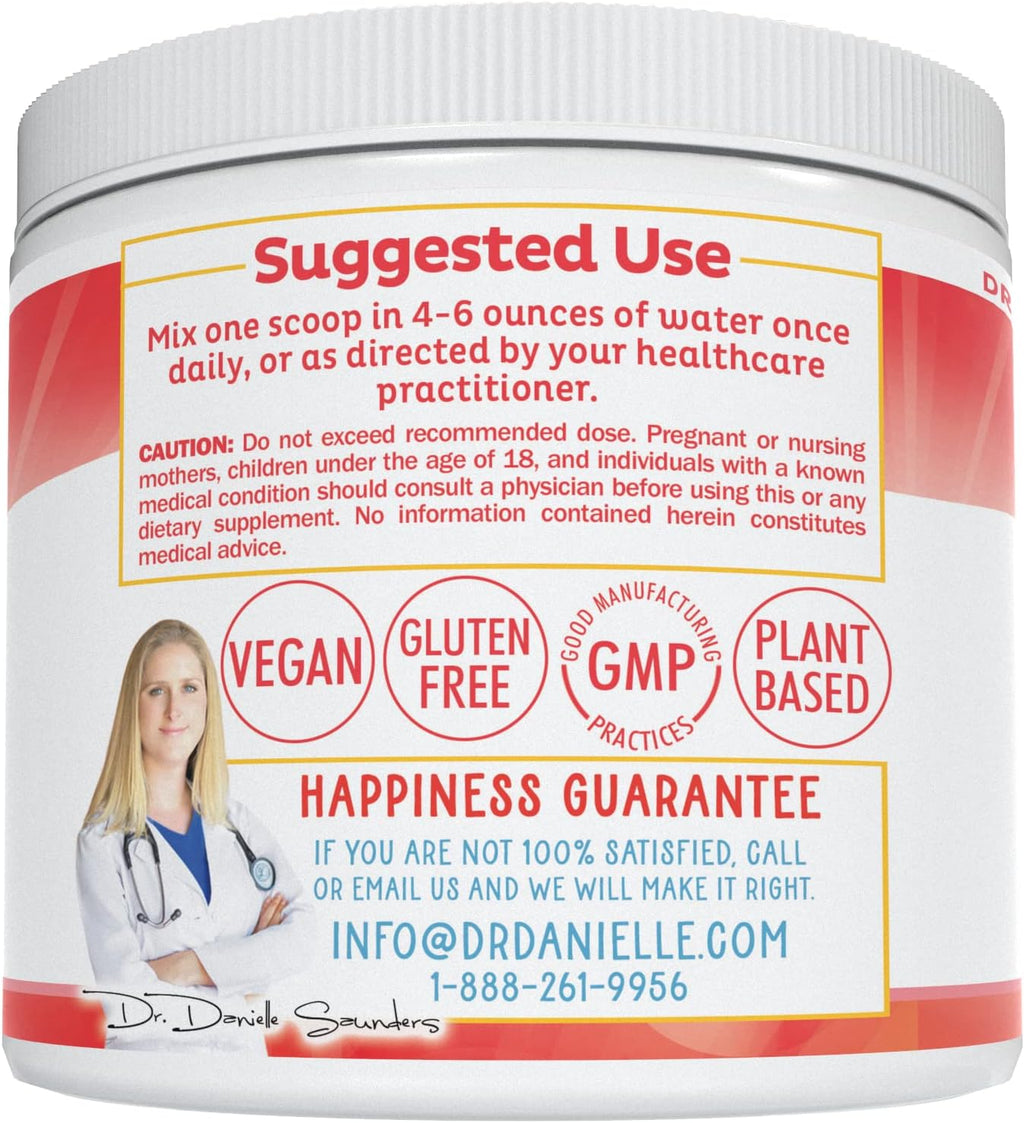 Doctor Danielle Gut Assist - Leaky Gut Repair Supplement Powder - Glutamine, Arabinogalactan, Licorice Root - Supports IBS, Heartburn, Bloating, Gas, Constipation, SIBO from, Berry Flavor