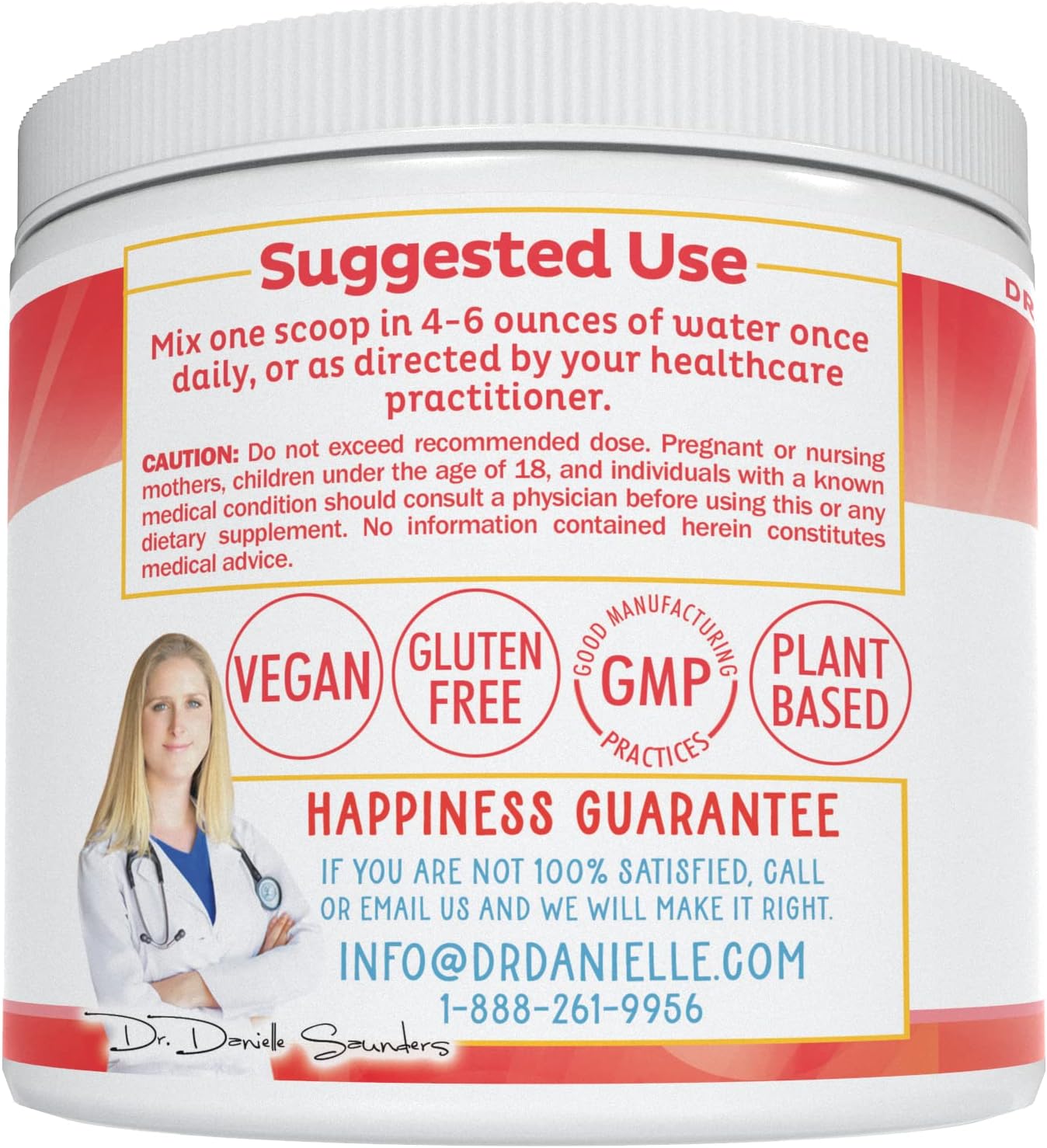 Doctor Danielle Gut Assist - Leaky Gut Repair Supplement Powder - Glutamine, Arabinogalactan, Licorice Root - Supports IBS, Heartburn, Bloating, Gas, Constipation, SIBO from, Berry Flavor