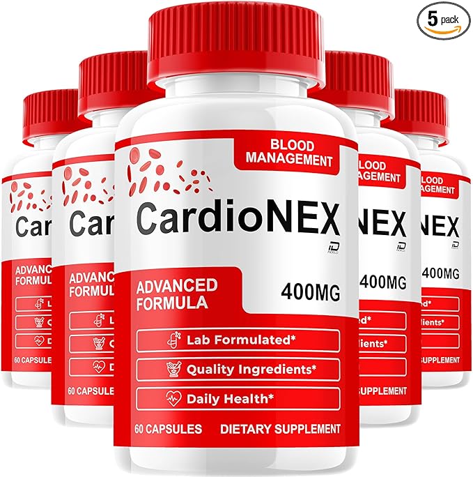 Cardio Nex Capsules – CardioNex Natural Blend Daily Health Supplement (5 Pack - 300 Capsules)