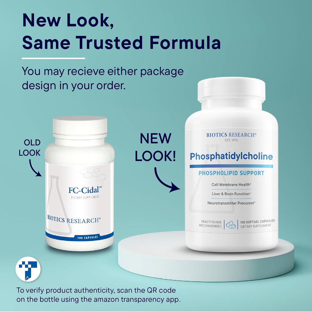 Biotics Research Phosphatidylcholine 420 mg/softgel, Healthy Cognitive Function, Derived from Lecithin, Contains Choline for Neurotransmitter Acetylcholine, 100 Servings