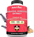 Nutrivein Premium Fadogia Agrestis and Tongkat Ali Supplement with Turkesterone - 1100 mg - 120 Caps - Synergistic Blend for Performance, Strength, & Recovery for Men & Women of All Ages