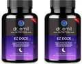 DR. EMIL NUTRITION EZ Doze Vegan Natural Sleep Aid with Valerian Root, GABA & 5HTP - Extra Strength Sleeping Pills for Adults - Safe and Non-Habit Forming (60 Veggie Capsules Pack of 2)