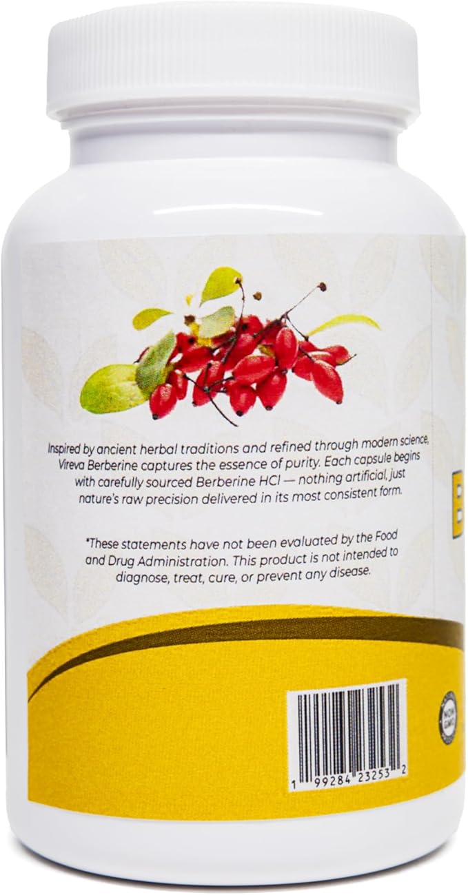 Berberine 1200 – High-Potency, Plant-Based Formula for Metabolic Optimization, Cellular Vitality & Whole-Body Wellness – 60 Vegan Capsules, Clean, Non-GMO, Premium Grade
