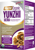 LABO Nutrition Bioactive Organic Yunzhi/Turkey Tail Ultra - 7 Mushroom Extract Supplement, Turkey Tail Cordyceps Maitake Reishi Agaricus blazei Shiitake for Immunity No Fillers Vegan USDA Organic