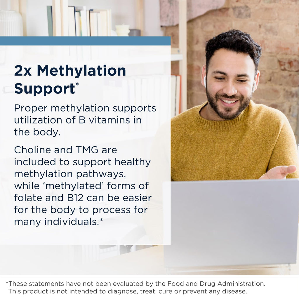 Designs for Health Methylated Vitamin B Complex - Vitamin B Supplements with B12 Vitamins, B1, B3, Niacin, B6, Folate & Biotin - Methylated Multivitamin for Metabolic + Heart Health (120 Capsules)