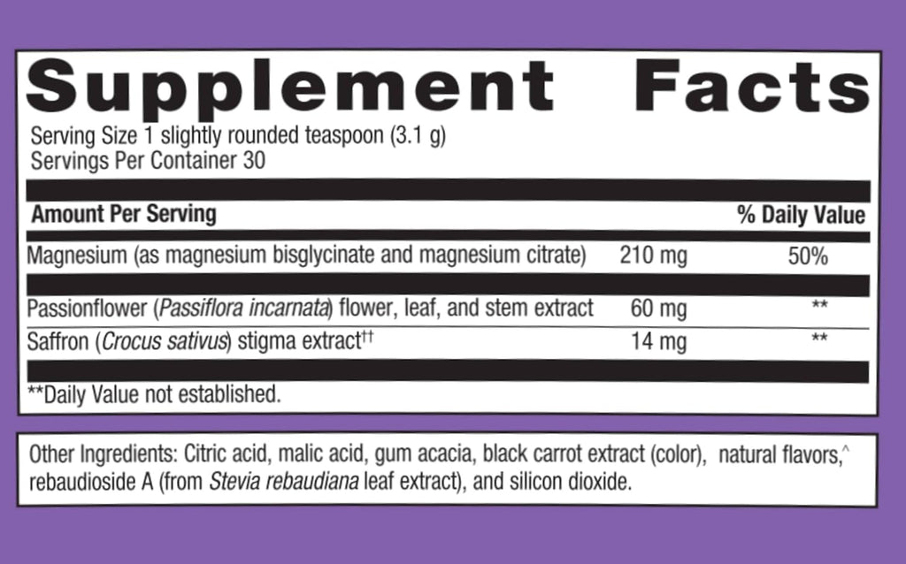 Metagenics MagActive Magnesium Night Powder - Sleep Support Supplement - Aids Healthy Sleep-Wake Cycle - Contains Magnesium, Passionflower & Saffron - Melatonin Free - 93 g, Mixed Berry Flavor