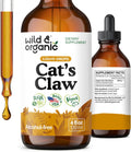 Wild & Organic Cats Claw Tincture - Immune Support Supplement - Cats Claw Herb Liquid Extract - Vegan, Sugar & Alcohol-Free Bark Based Drops - 4 fl oz